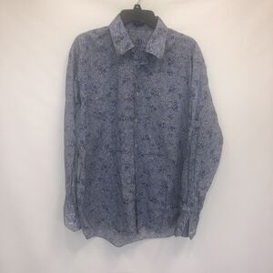 Bugatchi Uomo Button Up Adult XL Mens Multicolor Long Sleeve Cotton Blend Shirt
